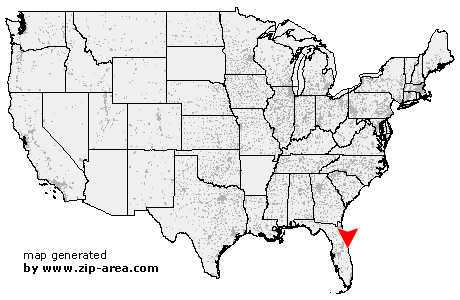 Location of Cape Canaveral