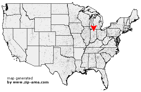 Location of Akron