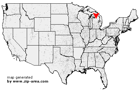 Location of Higgins Lake