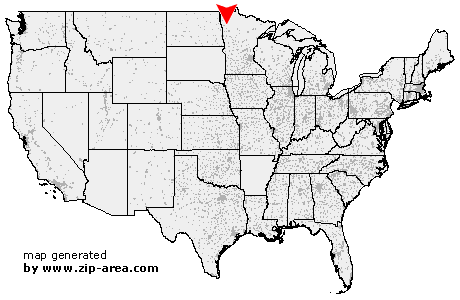 Location of Red Lake Falls