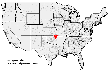 Location of Webbers Falls