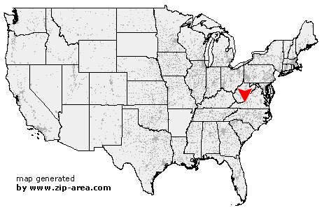 Location of Blacksburg