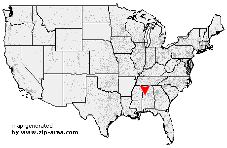 Location of Tuscaloosa