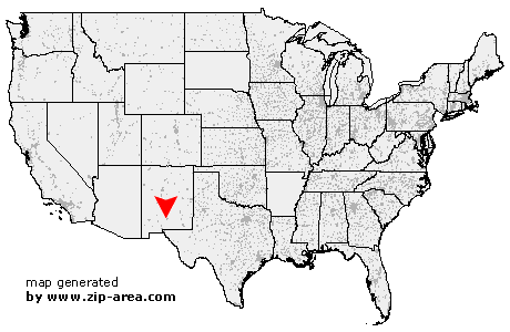 Location of Alamogordo