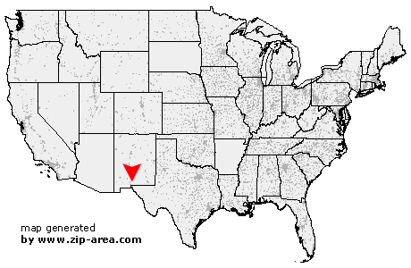 Location of White Sands Missile Range